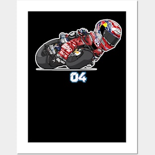 Andrea Dovizioso 4 Cartoon Posters and Art